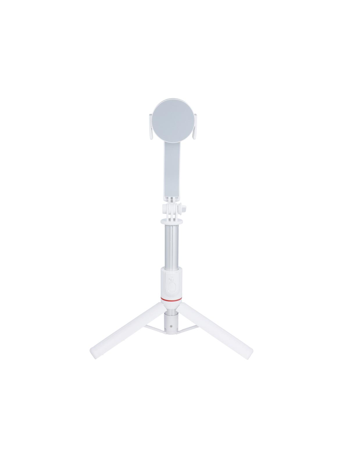 Uchwyt selfie z pilotem bezprzewodowym tripod kompatybilny z MagSafe SSTR-C09 biały