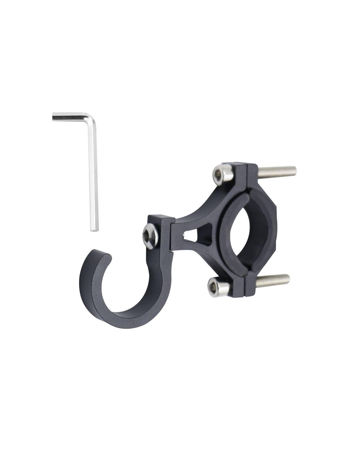 Hak uchwyt na zakupy do roweru / hulajnogi aluminiowy  FS366-004 czarny