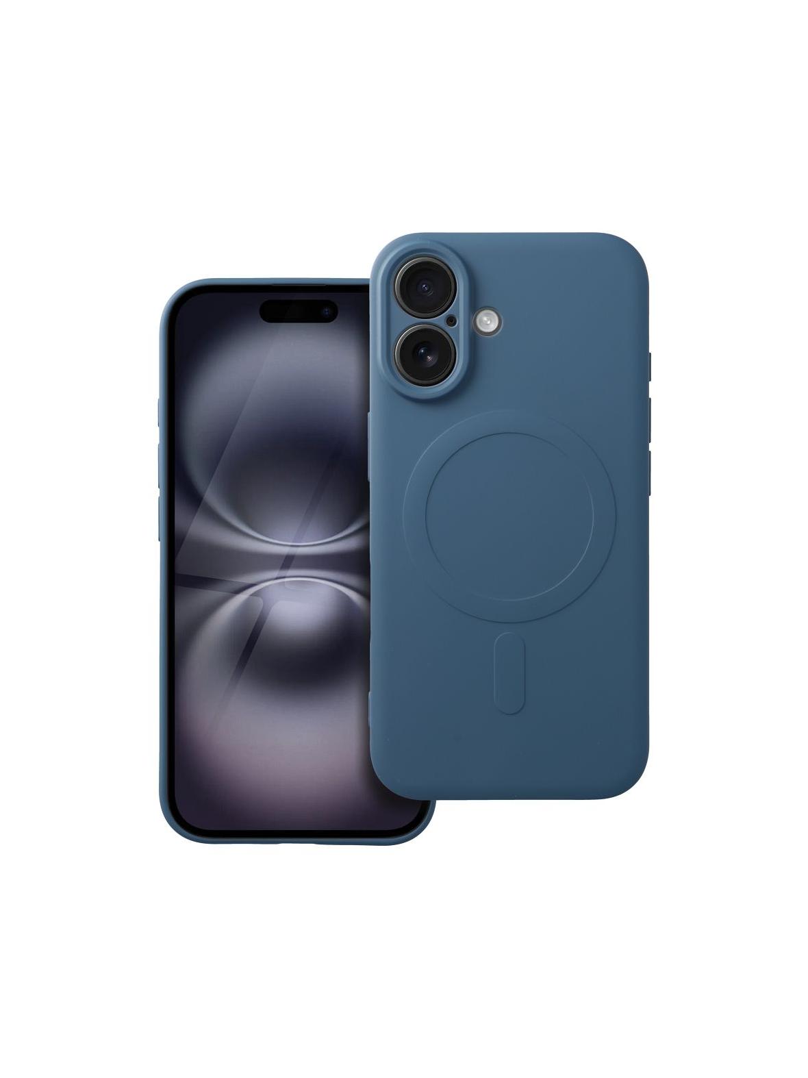 Futerał SILICONE MAG COVER kompatybilny z MagSafe do IPHONE 16 niebieski