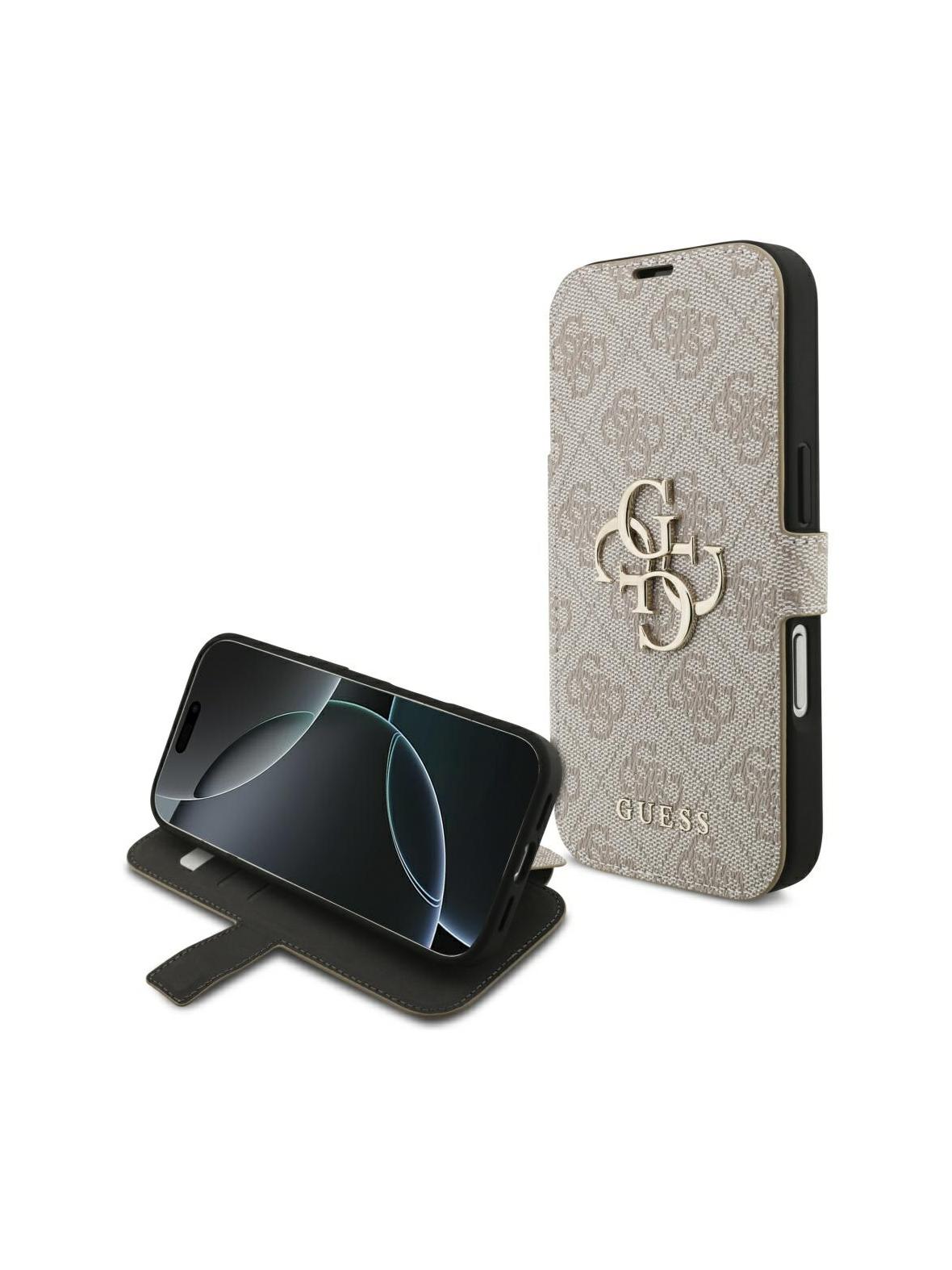 GUESS kabura do IPHONE 17 Pro GUBKP17L4GMGPI (PU 4G Metal Logo) różowa