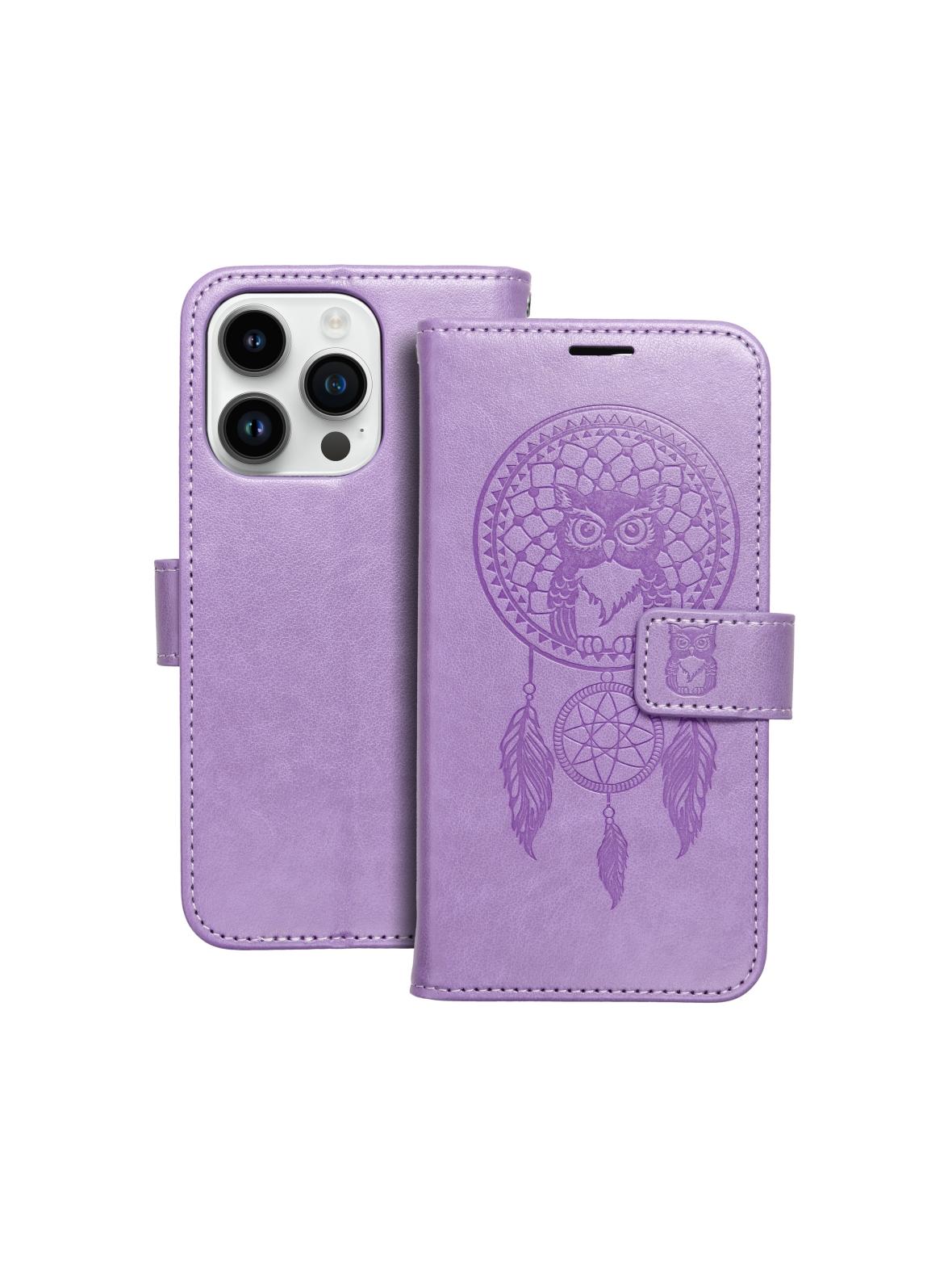 Kabura MEZZO Book do IPHONE 14 Pro łapacz snów fioletowy