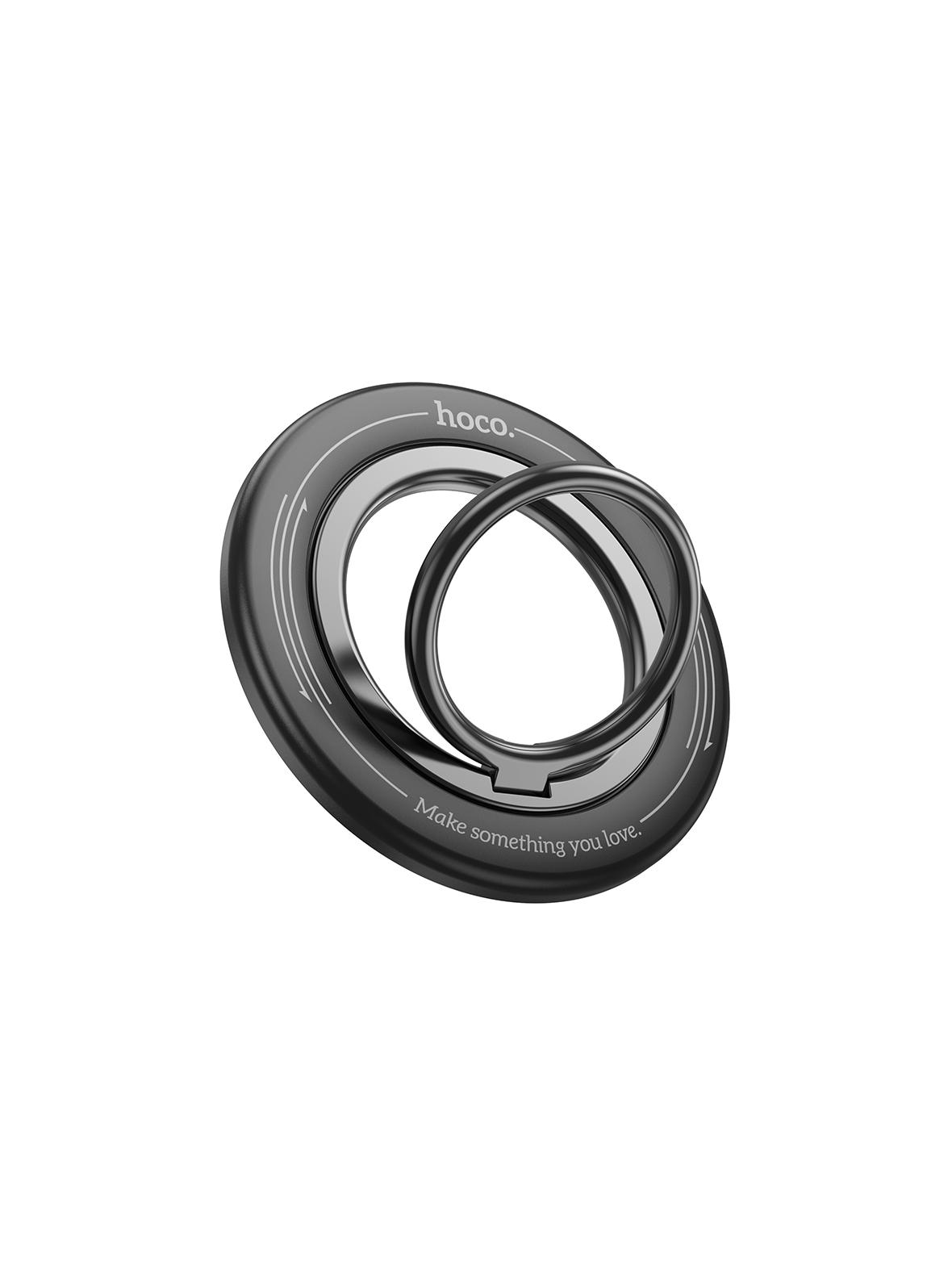 Uchwyt na telefon na palec Hoco magnetyczny Ring GH3 czarny