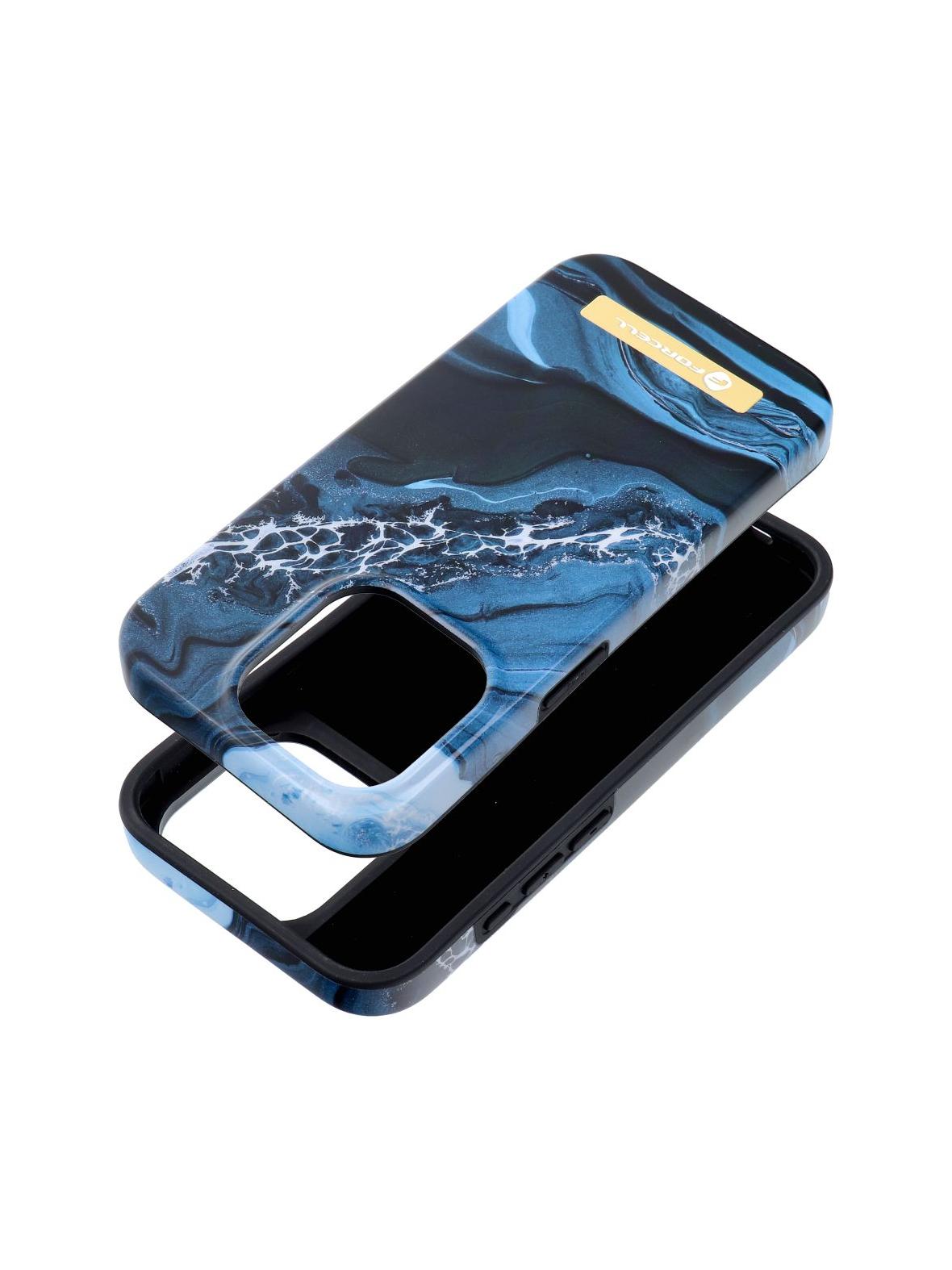 Etui na iPhone 15 PRO Forcell F-Protect Mirage zgodny z MagSafe ocean marble