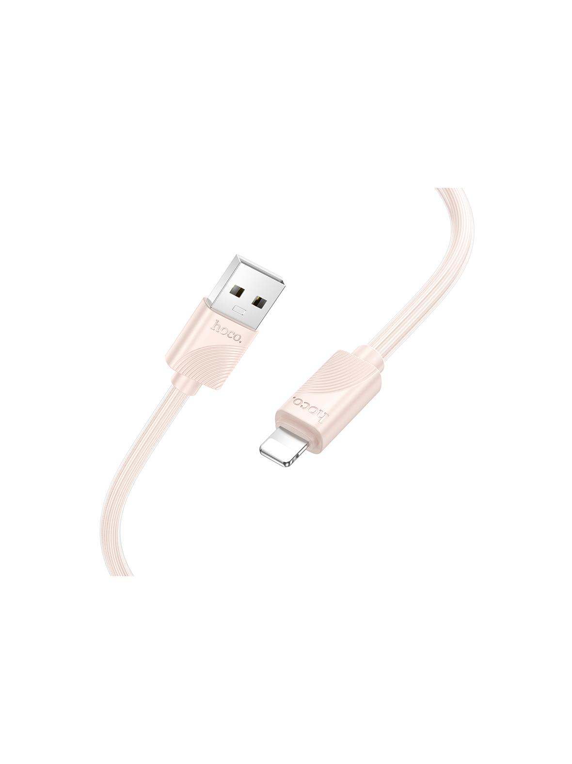Kabel USB A do Lightning Hoco 2,4A 1 m X114 różowy