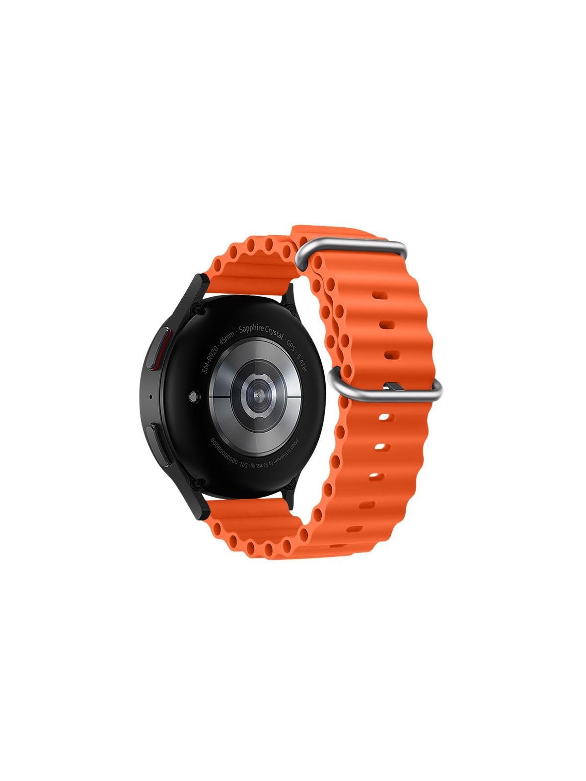 Pasek do Samsung Galaxy Watch Forcell Forcell F-Design FS01 dziurki silikon 20 mm pomarańczowy