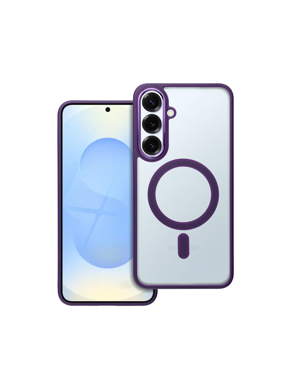 Futerał MATTE MAG COVER kompatybilny z MagSafe do SAMSUNG S25 PLUS fioletowy