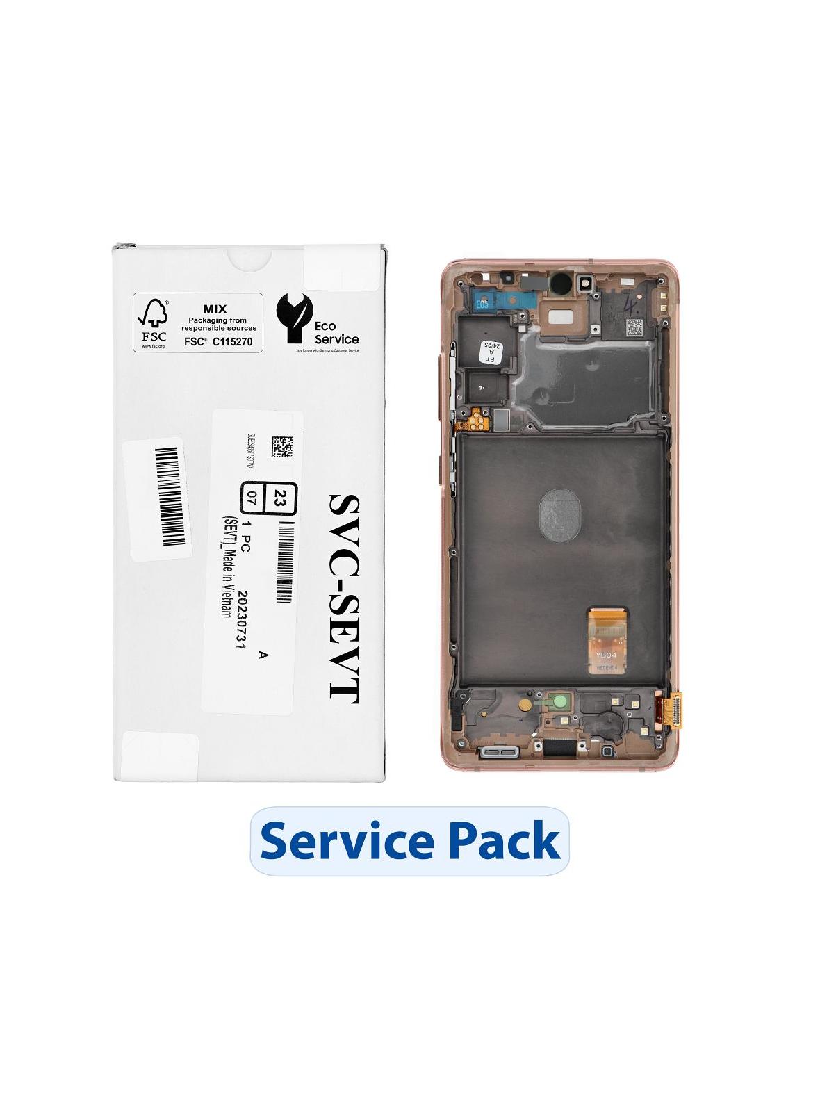 ServicePack Wyświetlacz LCD SAMSUNG S20 FE 4G/5G G780F/G781F GH82-24219F Orange