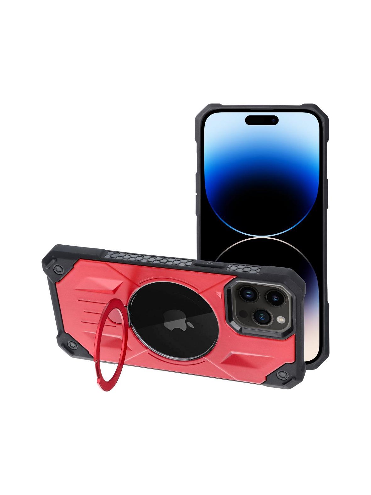 Futerał ARMOR MAG COVER kompatybilny z MagSafe do IPHONE 14 Pro czerwony