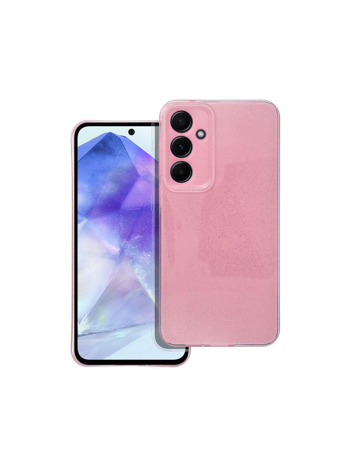 Futerał CLEAR CASE 2 mm BLINK do SAMSUNG A55 5G różowy