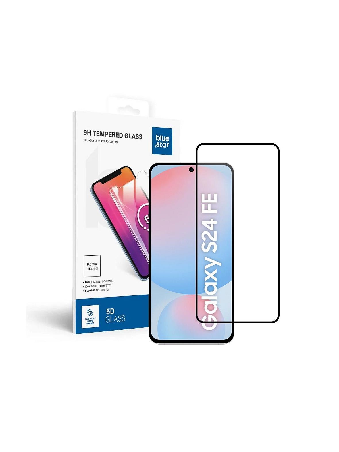 Szkło hartowane do Samsung Galaxy S24 FE (full glue / case friendly) Blue Star 5D czarne