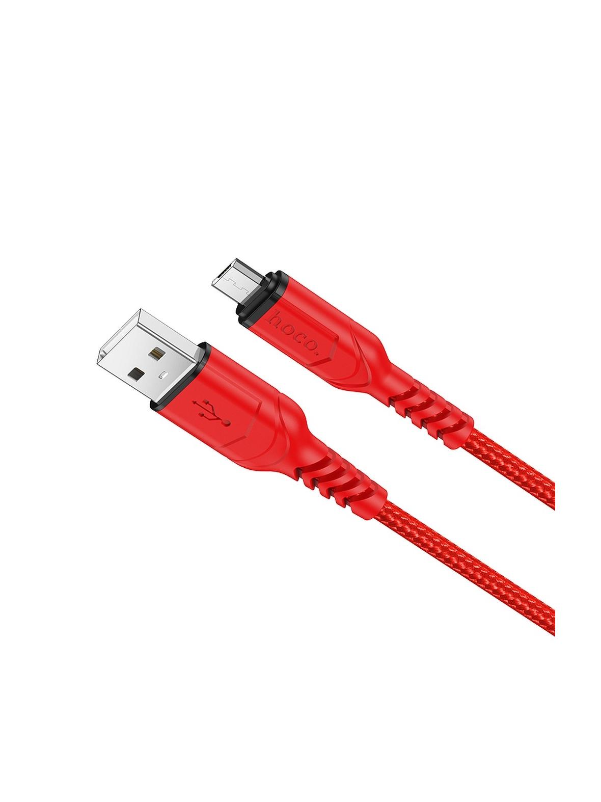 Kabel USB A do Micro USB Hoco 2,4A 1 m X59 czerwony