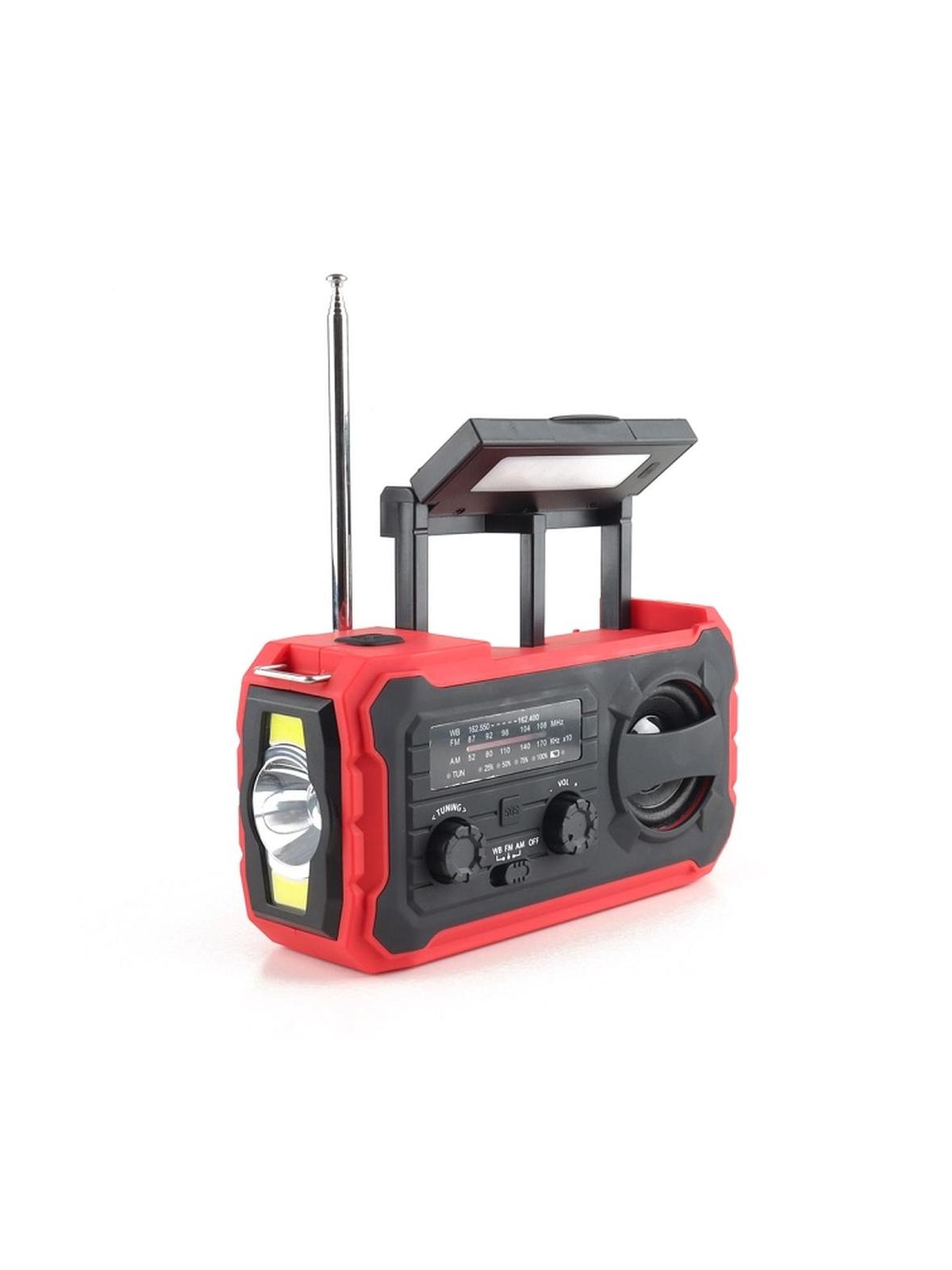 PRISTAR radio FM z latarką 4000 mAh YX328 czerwone