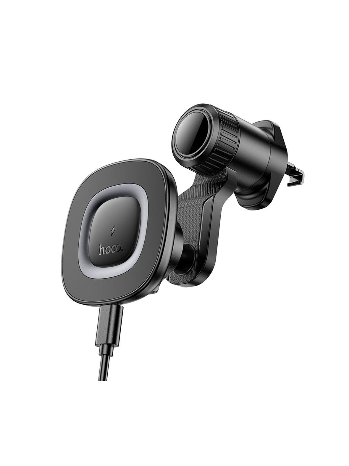 Uchwyt na telefon do samochodu indukcyjny Hoco 15W do kratki HW30 czarny