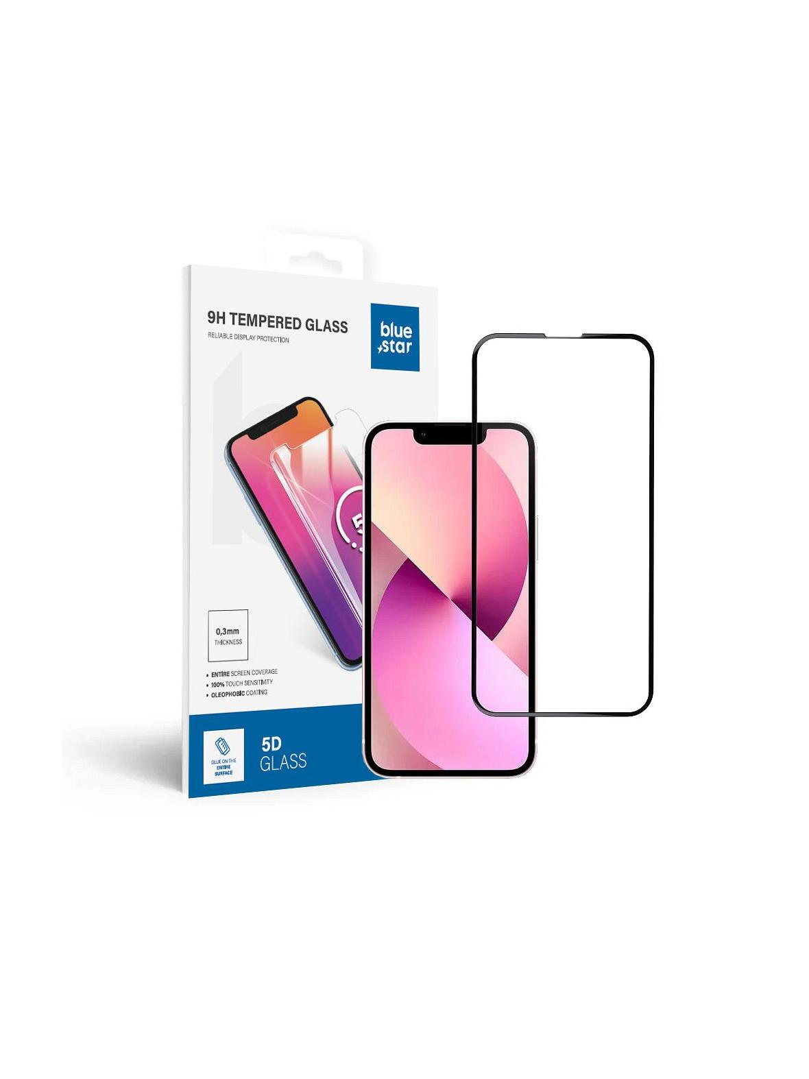 Szkło hartowane do iPhone 13 MINI (full glue) Blue Star 5D czarne