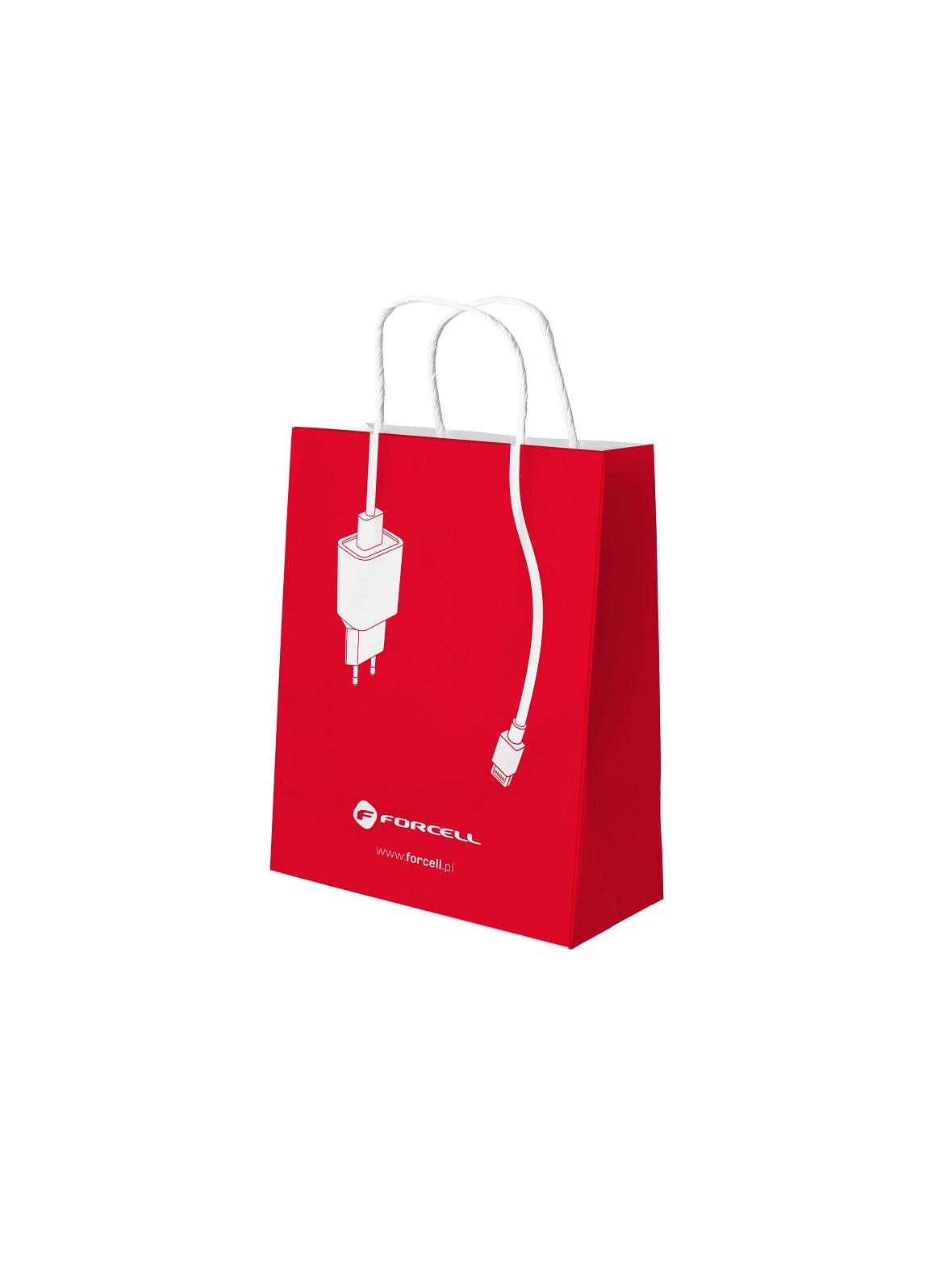 Torba papierowa czerwona Forcell