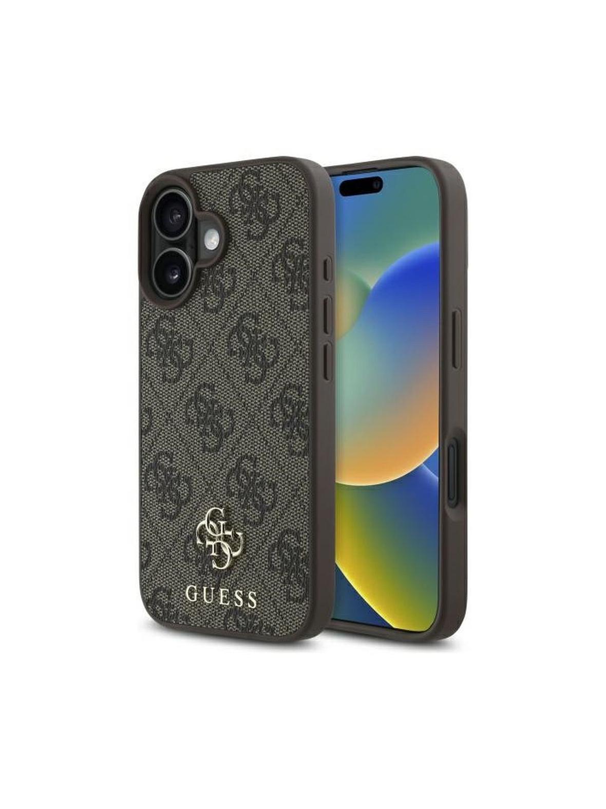 GUESS futerał do IPHONE 16 kompatybilny z MagSafe GUHMP16SP4SM4MW (PU 4G Small and Classic) brown