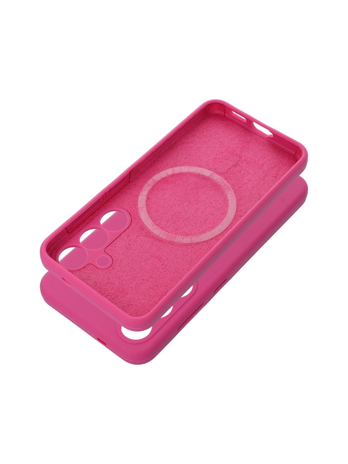 Futerał SILICONE 2mm do SAMSUNG S25 Plus kompatybilny z MagSafe róż