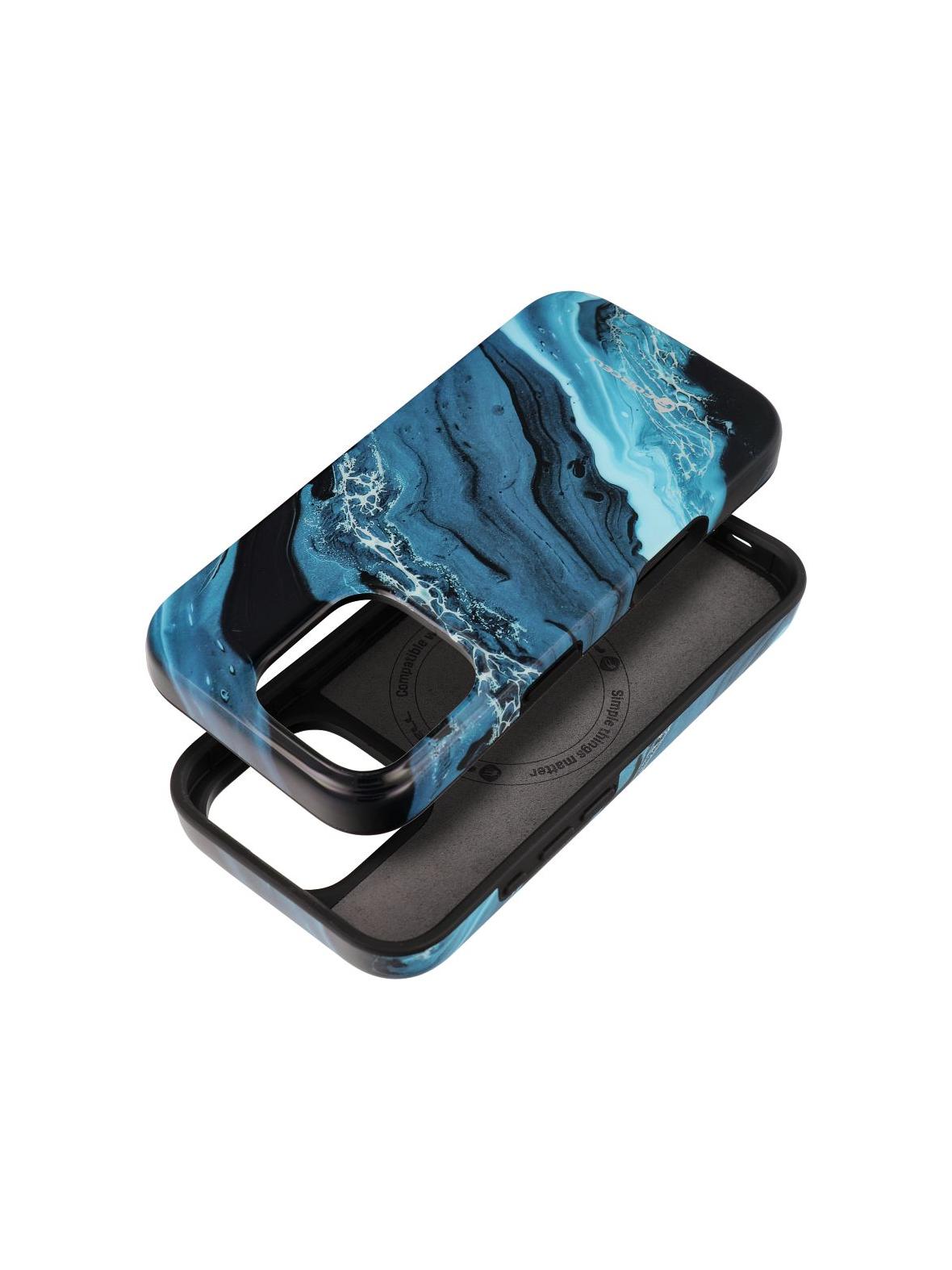 Etui na iPhone 15 PLUS Forcell F-Protect Mirage zgodny z MagSafe Military Drop-Test deep sea