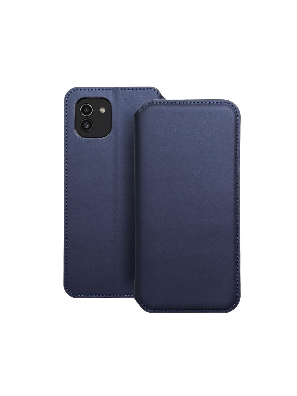 Kabura DUAL POCKET Book do SAMSUNG A03 granatowy