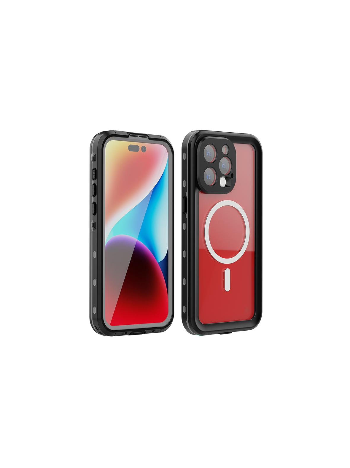 Futerał wodoodporny SHELLBOX DOT kompatybilny z MagSafe do IPHONE 15 Pro Max czarny