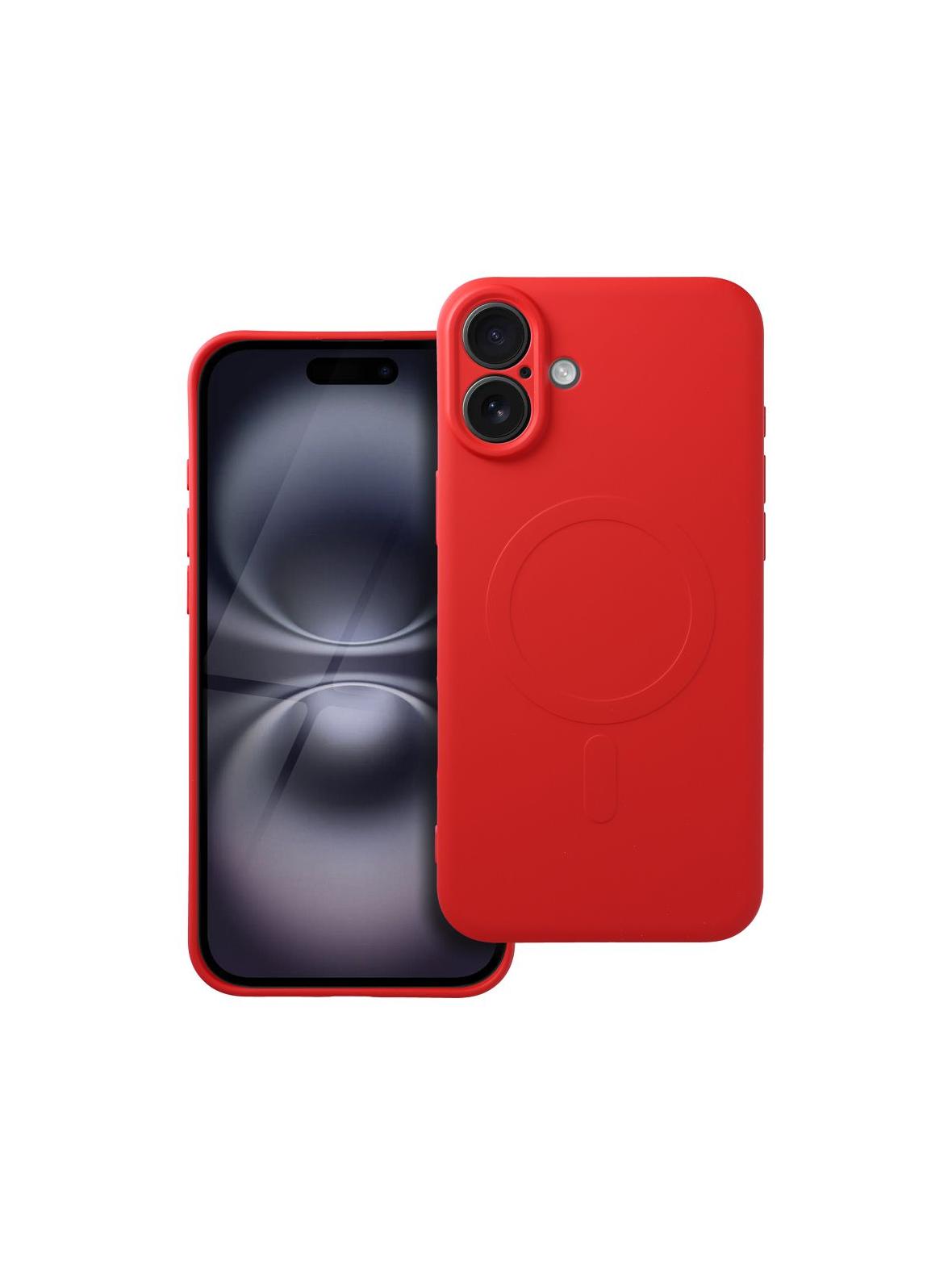 Futerał SILICONE MAG COVER kompatybilny z MagSafe do IPHONE 16 Plus czerwony