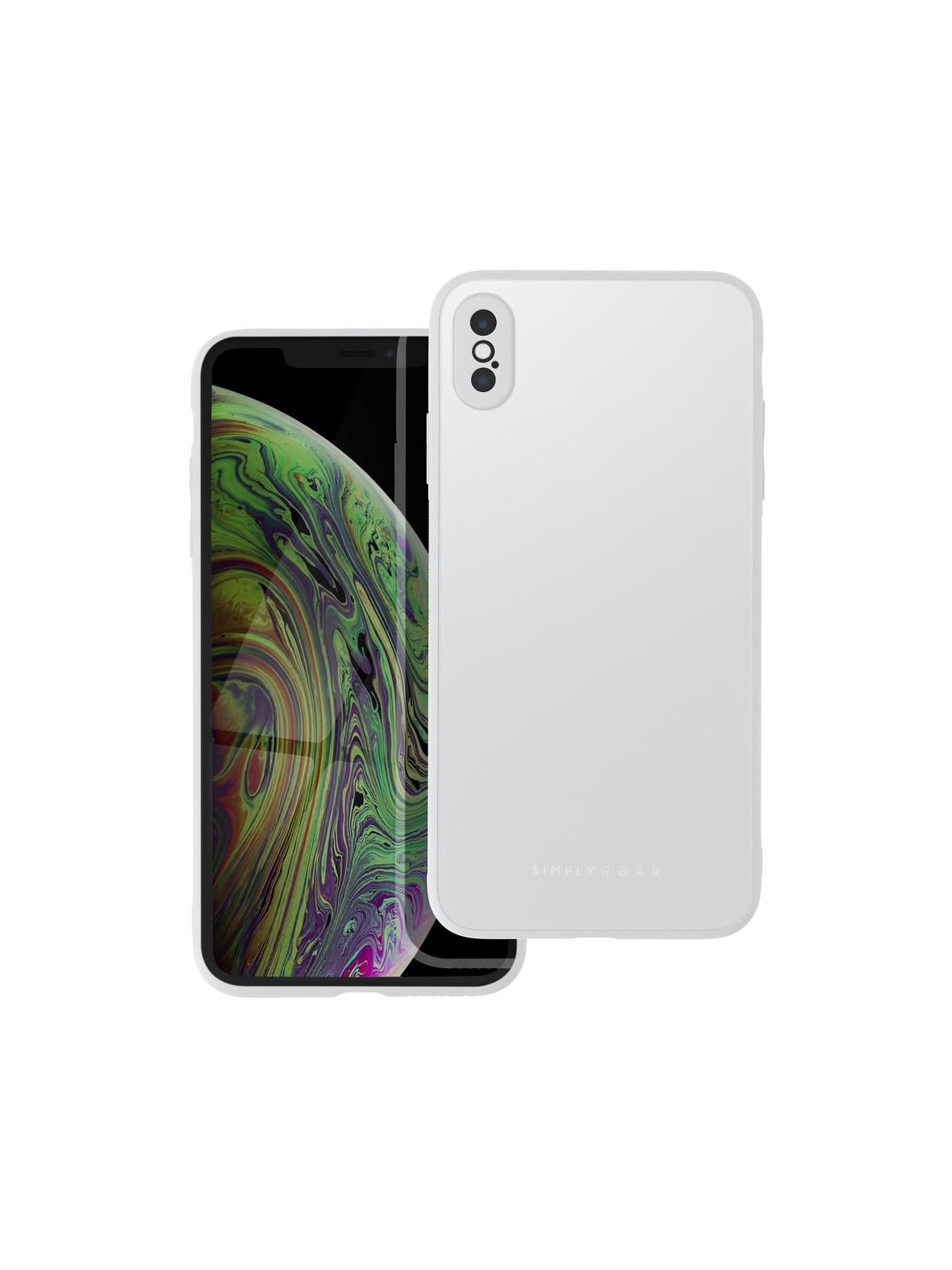 ROAR futerał MATTE GLASS do IPHONE XS Max stalowy