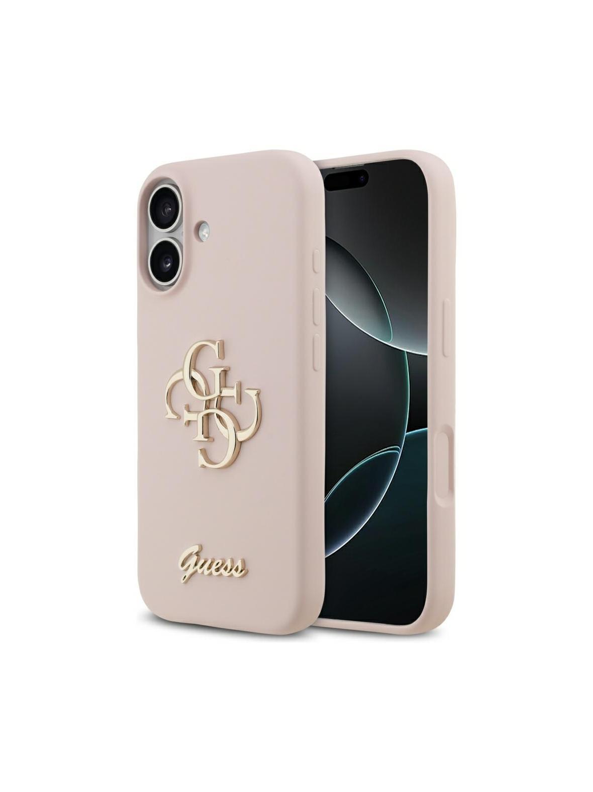 GUESS futerał do IPHONE 17 GUHCP17SSC4GSMP (Silicone W/ Big 4G Script) różowy