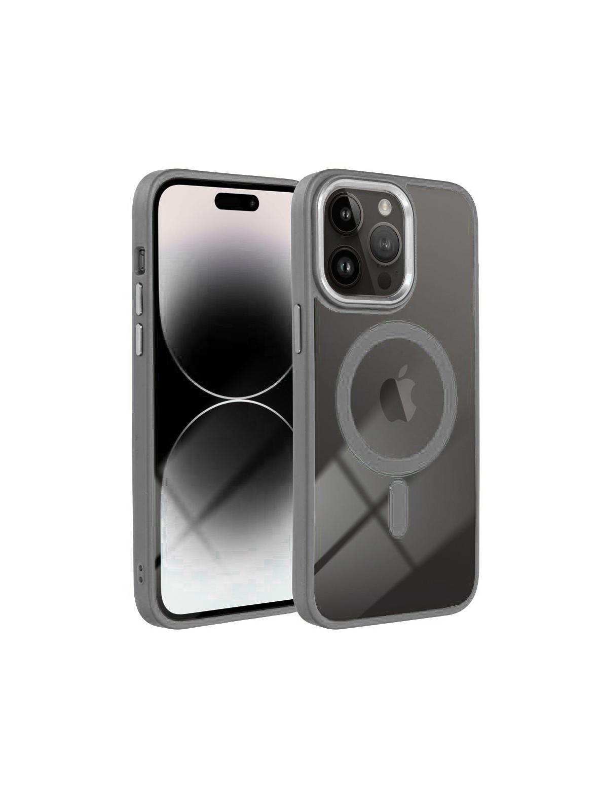 Futerał COLOR EDGE MAG COVER kompatybilny z MagSafe do IPHONE 16 tytanowy szary