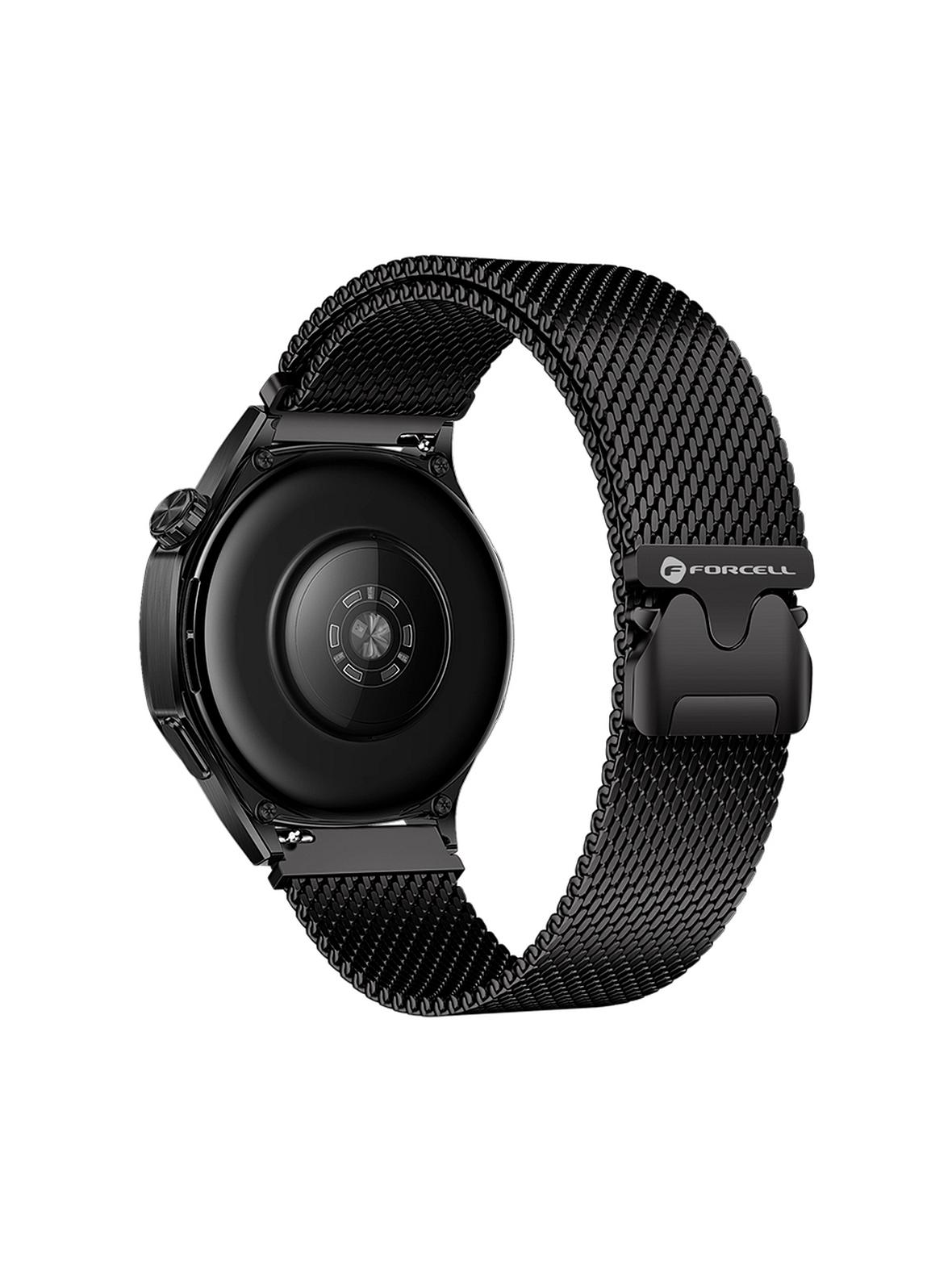 Pasek do Samsung Galaxy Watch Forcell F-Design FS10 magnetyczny stal 22 mm czarny