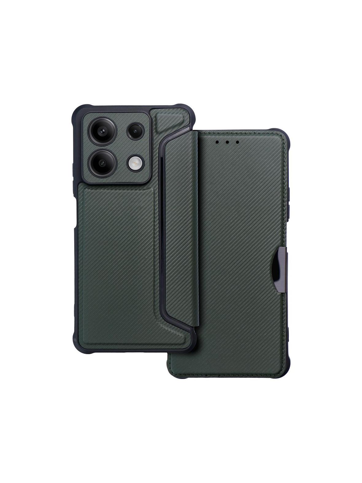 Kabura RAZOR Book do XIAOMI Redmi Note 13 5G ciemnozielony