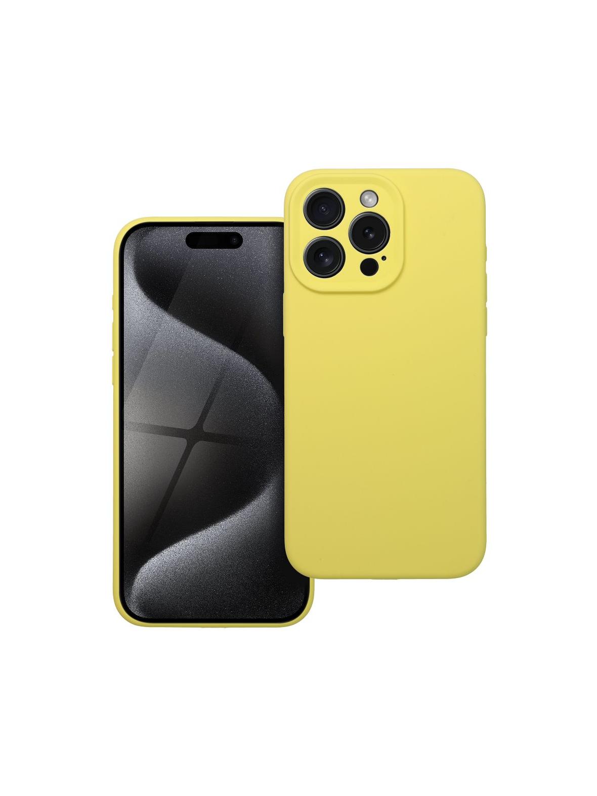 Futerał SILICONE 2mm do IPHONE 15 Pro Max żółty