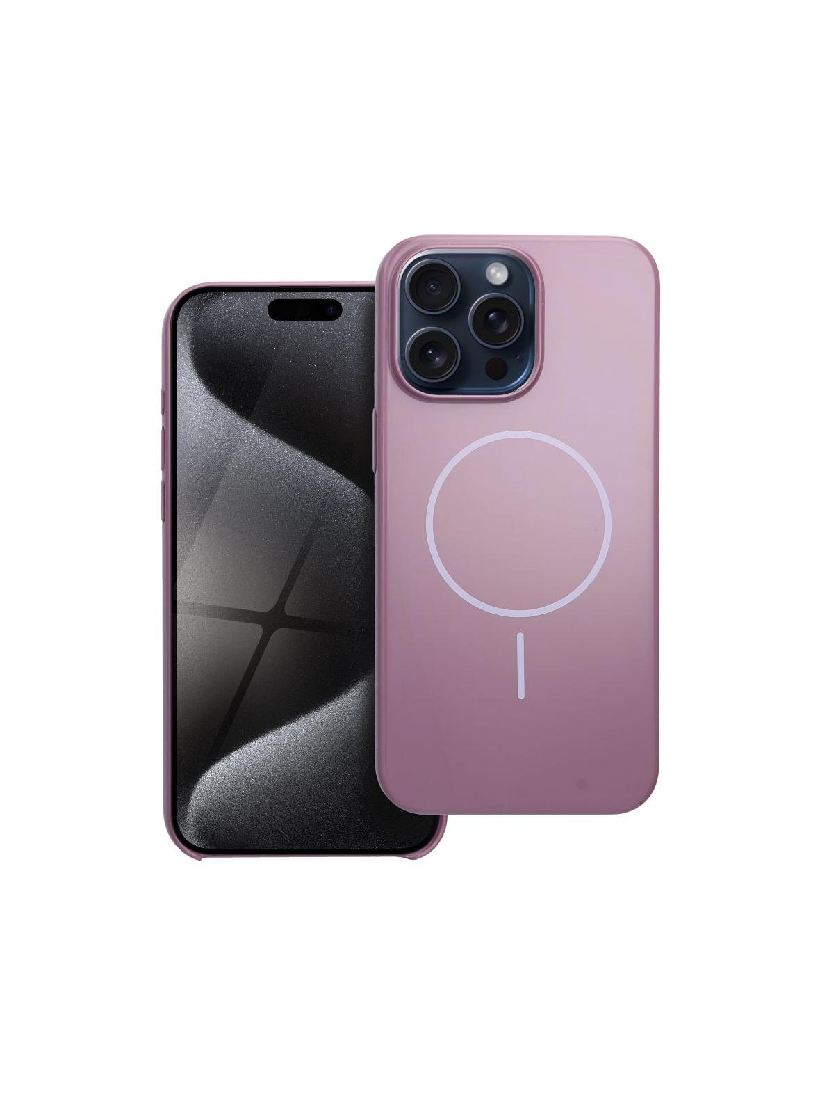 Glossy Mag Cover kompatybilny z MagSafe pasuje do IPHONE 15 PRO MAX fioletowy