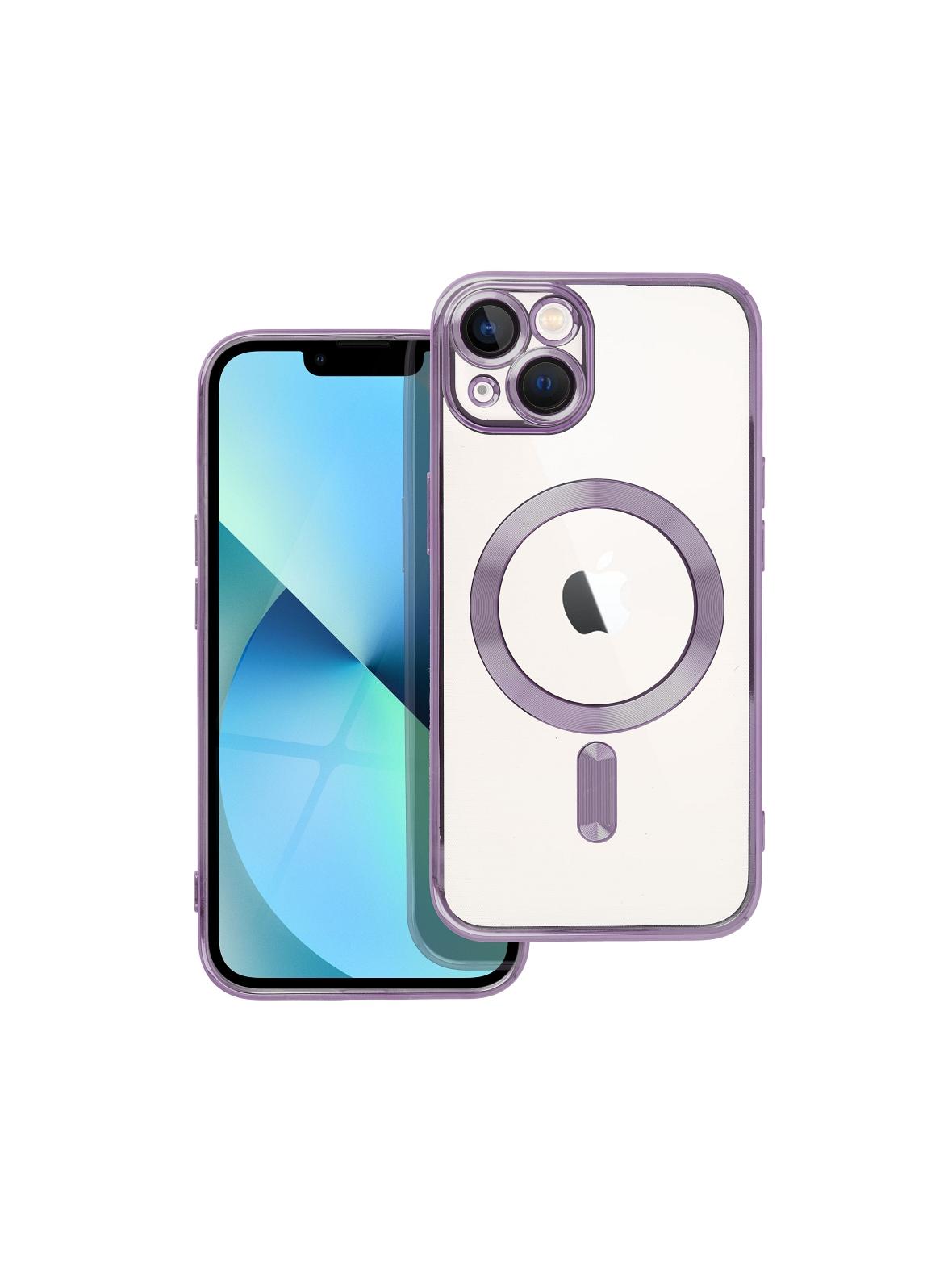 Futerał ELECTRO MAG COVER kompatybilny z MagSafe do IPHONE 13 fioletowy