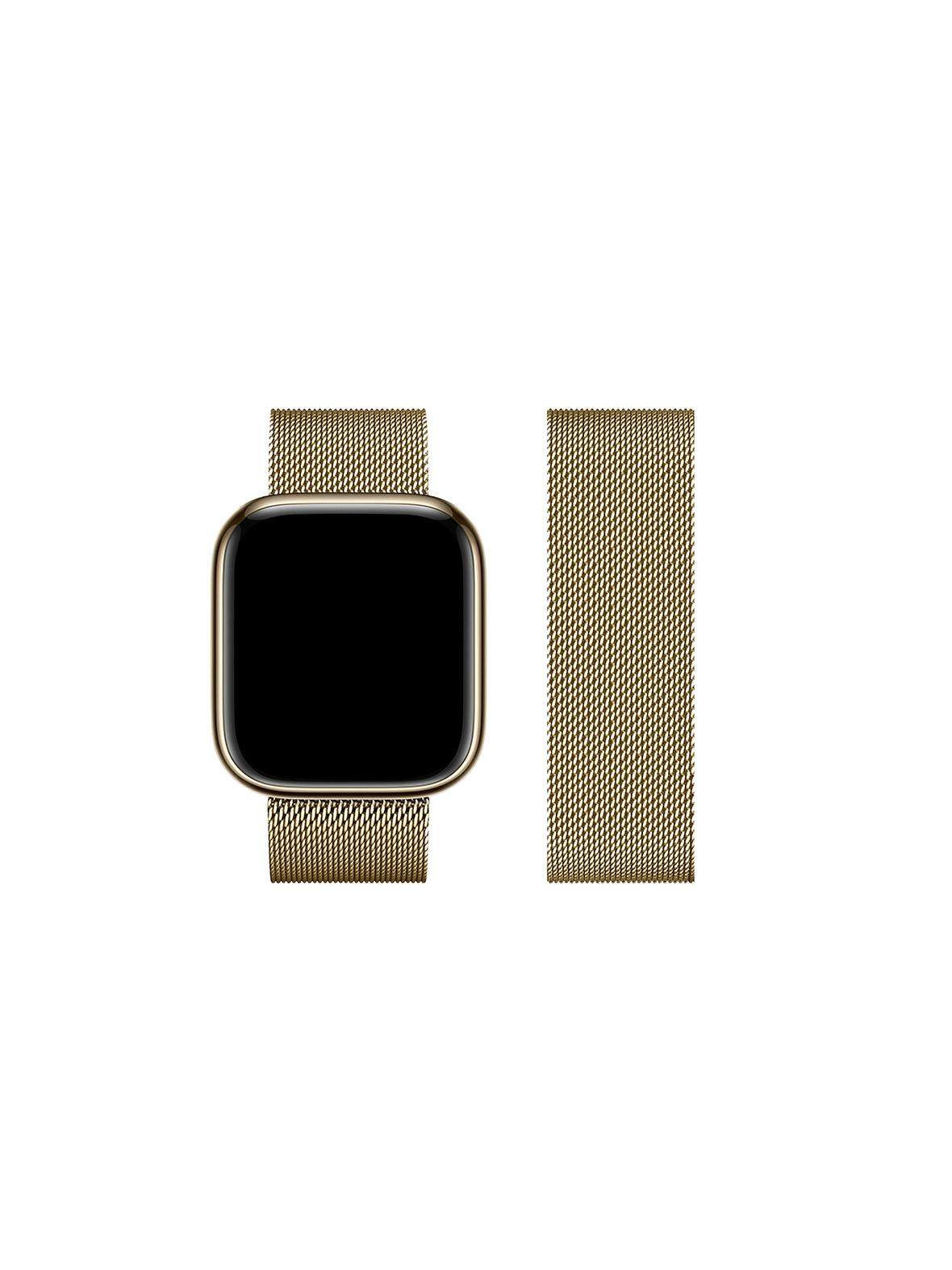 Pasek do Apple Watch Forcell F-Design FA03 magnetyczny stal 42 / 44 / 45 / 49 mm złoty