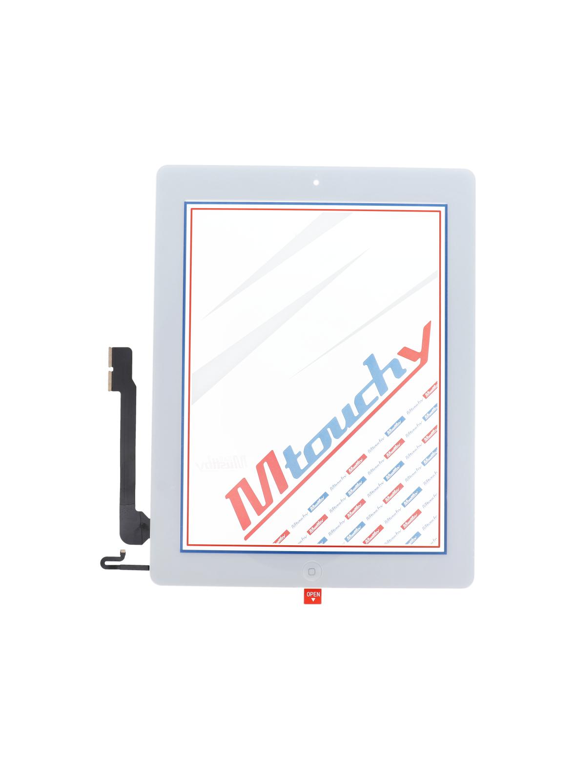 MUSTTBY Ekran dotykowy + taśma klejąca + Home do iPAD 4 (biały)