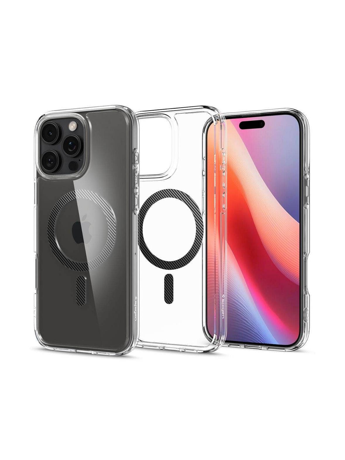 SPIGEN futerał ULTRA HYBRID MAG kompatybilny z MagSafe do IPHONE 16 Pro Max carbon fiber
