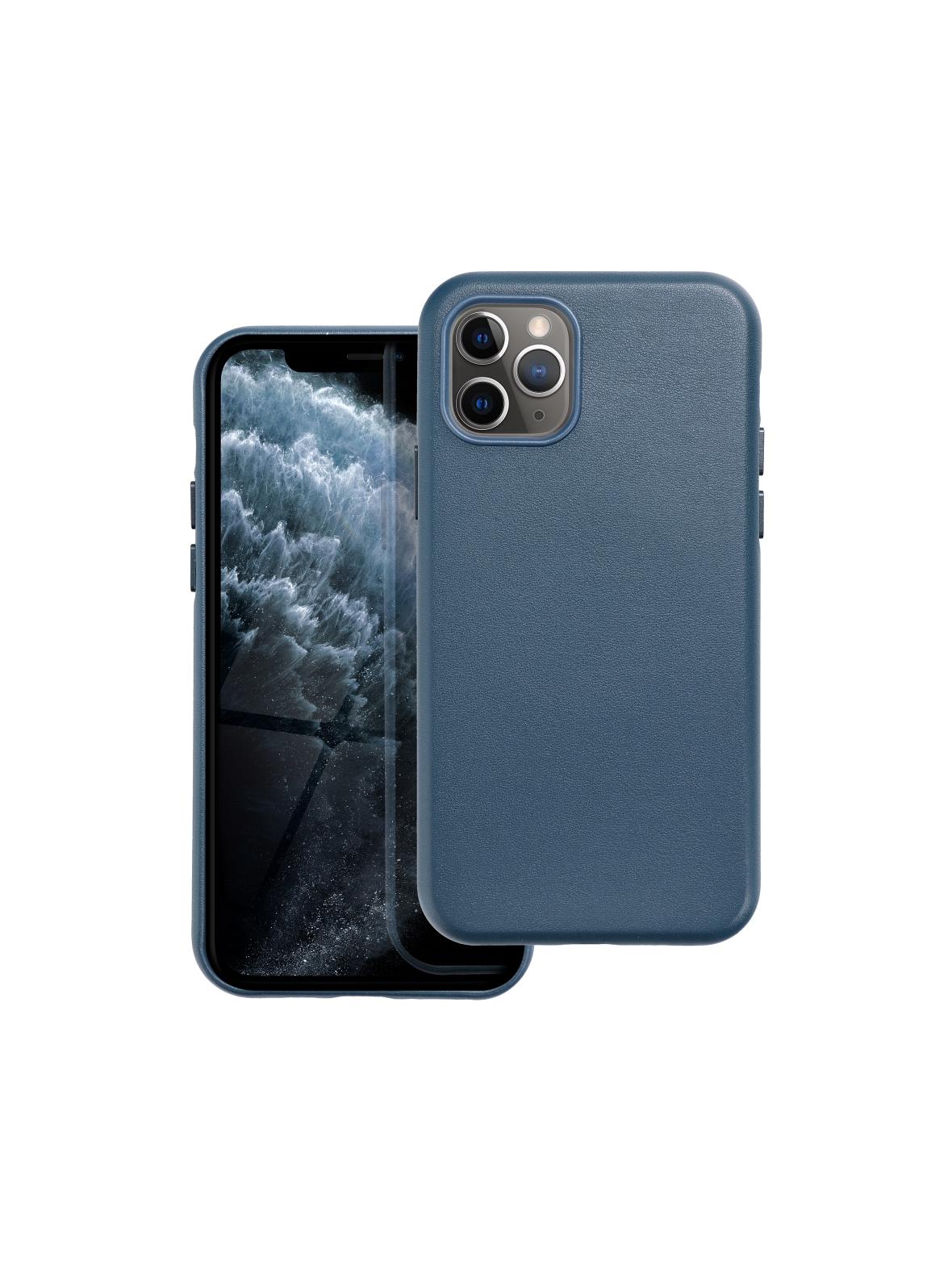 Futerał LEATHER MAG COVER kompatybilny z MagSafe do IPHONE 11 Pro niebieski