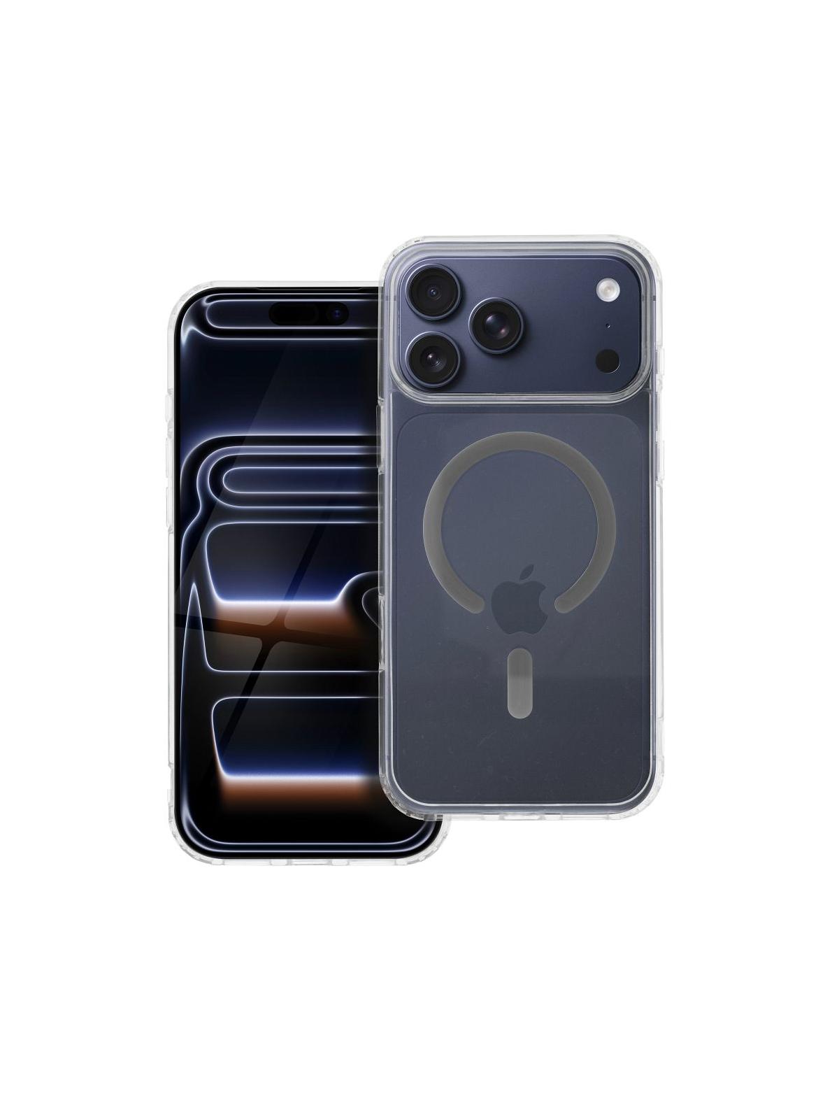 Drop Glue Colorful Ring Mag Cover kompatybilny z MagSafe pasuje do IPHONE 17 Pro Max szary