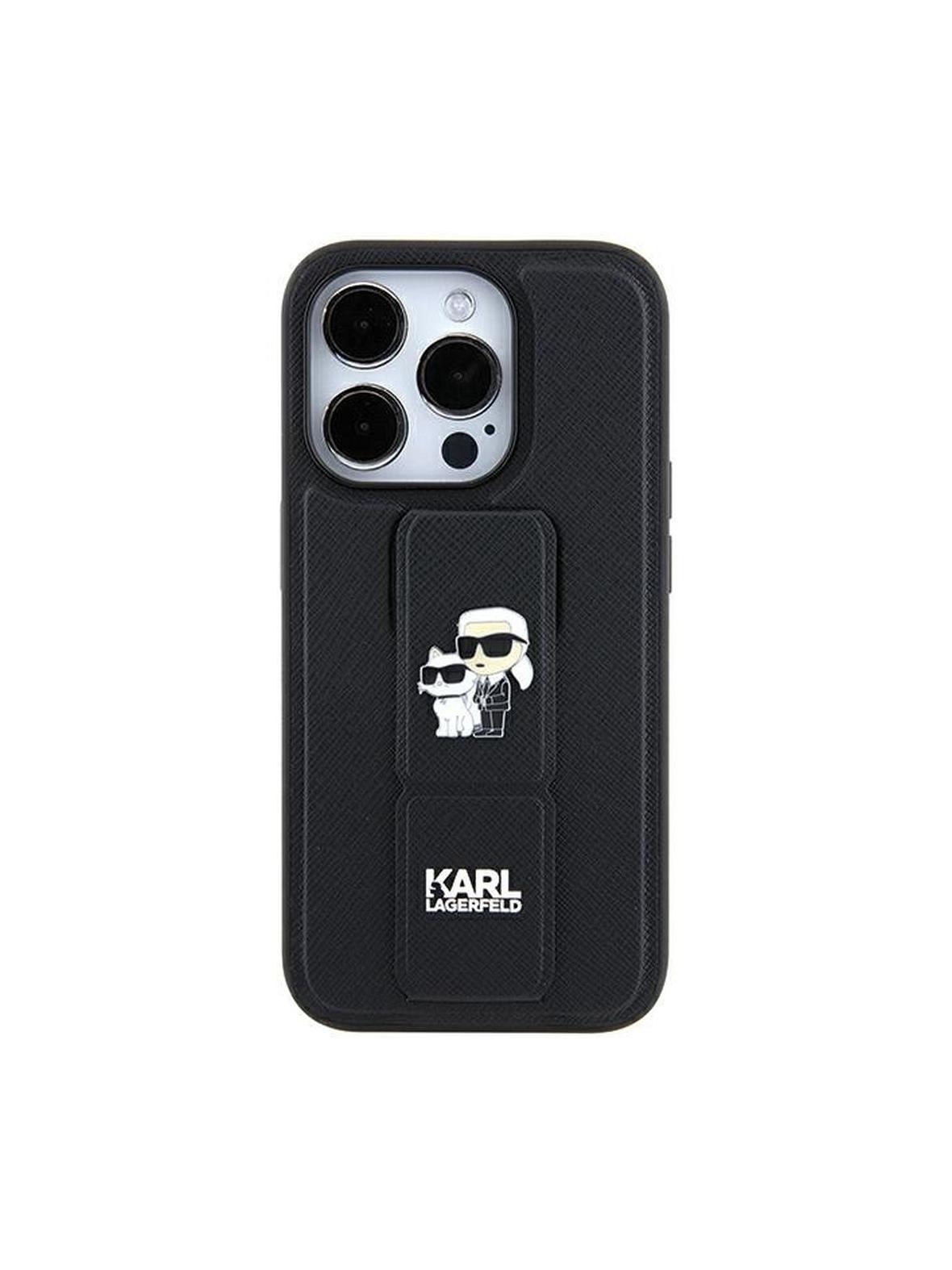 KARL LAGERFELD futerał do IPHONE 11 KLHCN61GSAKCPK (Gripstand Saffiano KC PIN) czarny