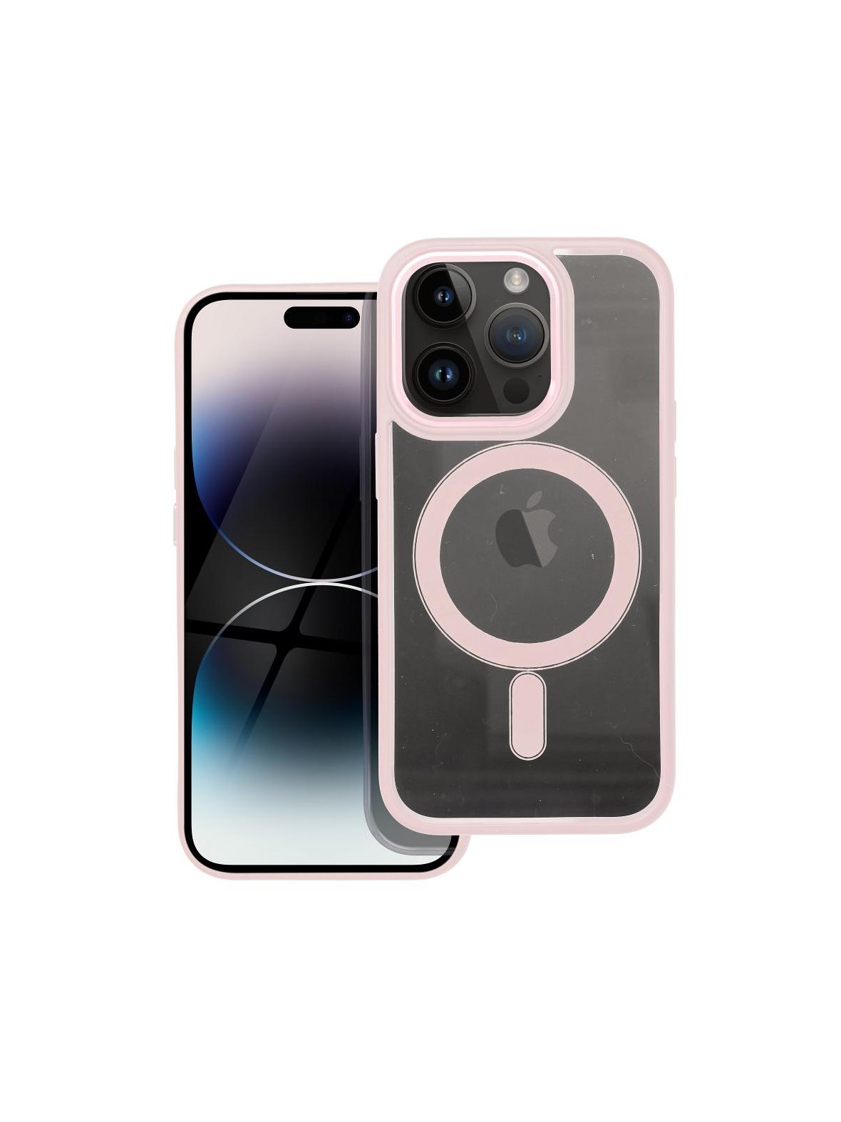 Futerał COLOR EDGE MAG COVER kompatybilny z MagSafe do IPHONE 14 Pro różowy