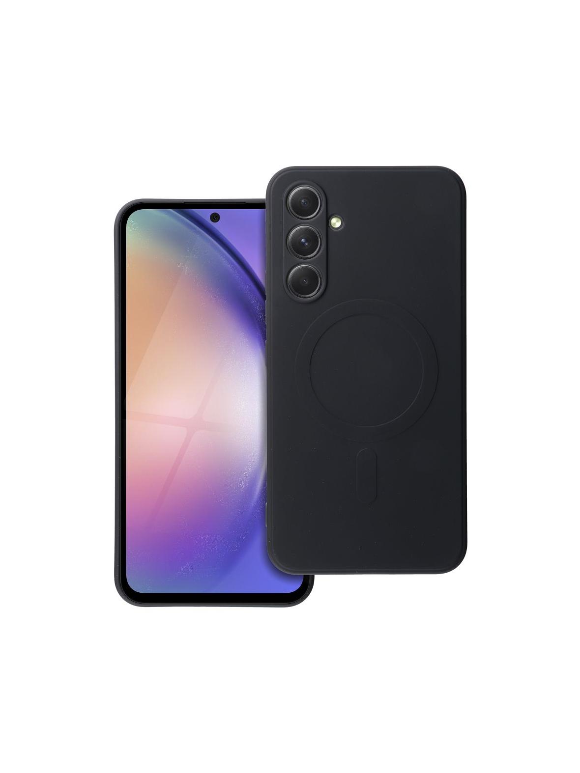 Futerał SILICONE MAG COVER kompatybilny z MagSafe do SAMSUNG A54 czarny