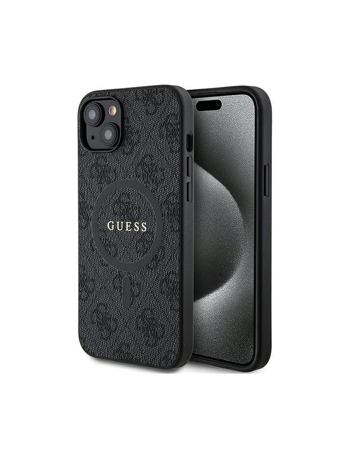GUESS futerał do IPHONE 14 kompatybilny z MagSafe GUHMP14SG4GFRK (4G Ring classic logo) czarny