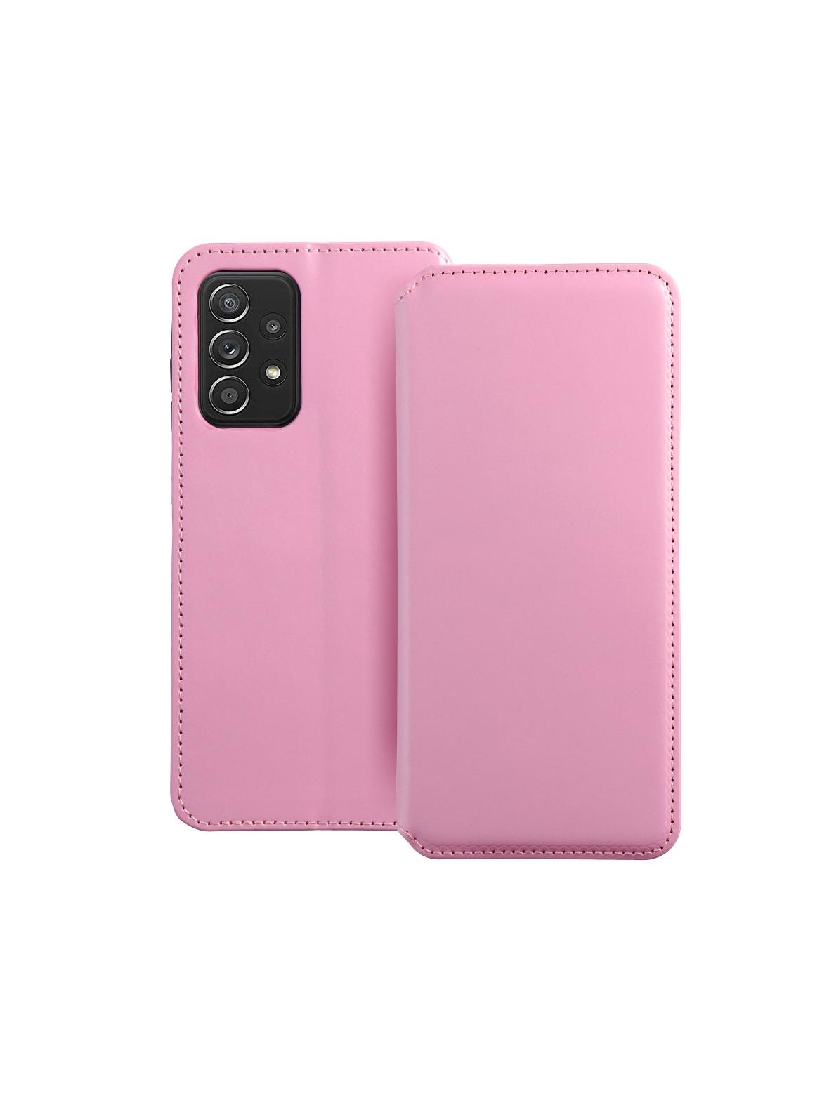 Kabura DUAL POCKET Book do SAMSUNG A52 / A52S / A52 5G jasny różowy