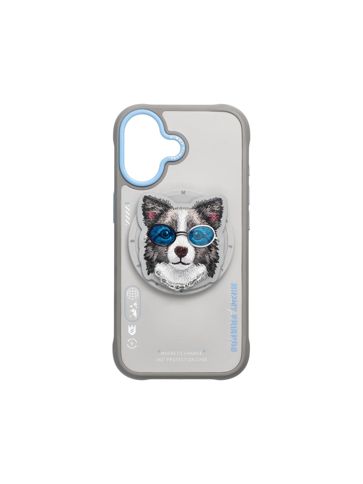 NIMMY futerał GLASSES COOL DOG kompatybilny z MagSafe do IPHONE 17 szary