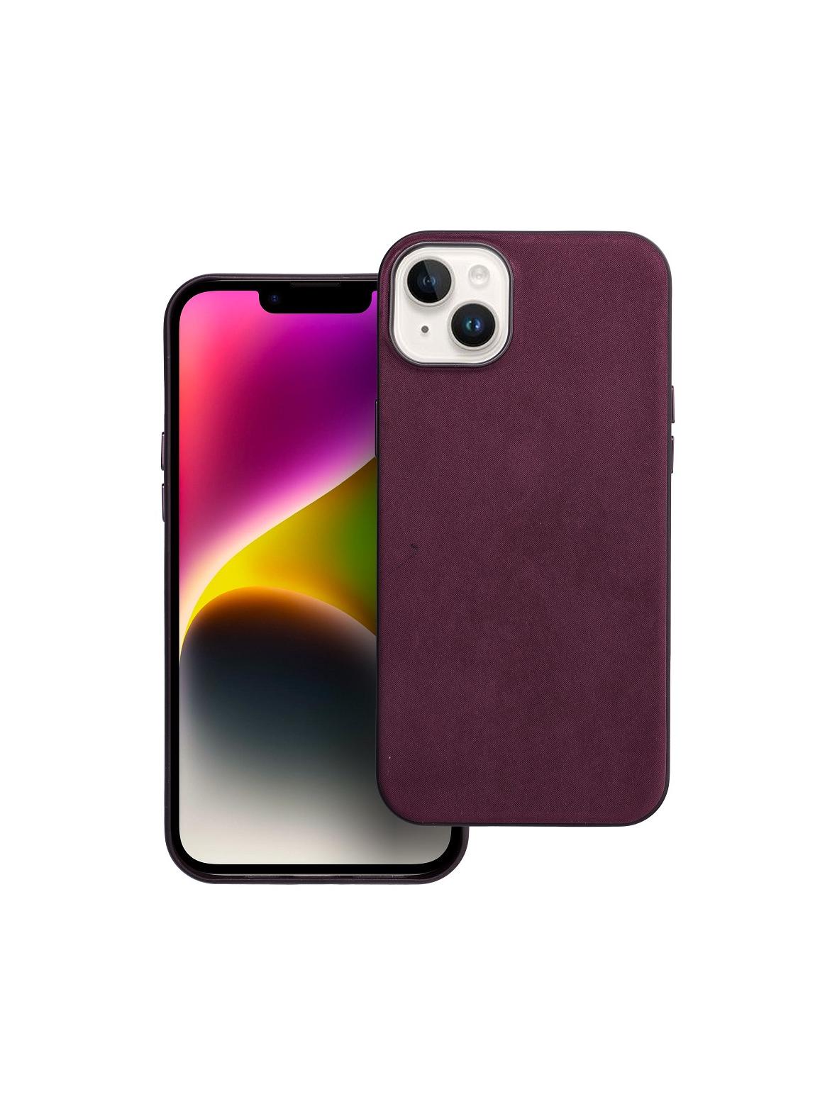 Futerał WOVEN MAG COVER kompatybilny z MagSafe do IPHONE 14 Plus burgundowy
