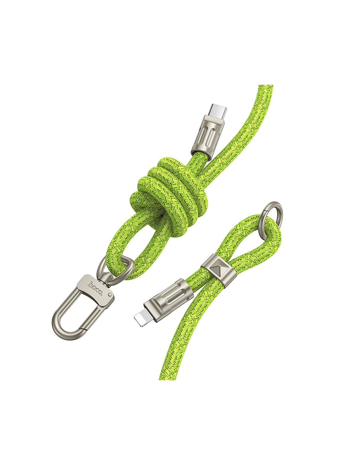 EOL HOCO kabel Typ C do Lightning w formie smyczki PD 20W GH7 1,8 m  zielony