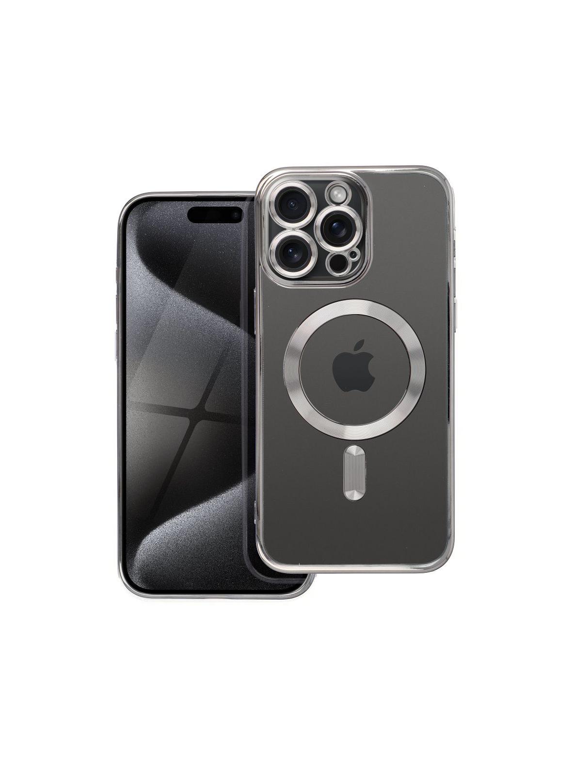 Futerał ELECTRO MAG COVER kompatybilny z MagSafe do IPHONE 15 Pro Max tytanowy szary