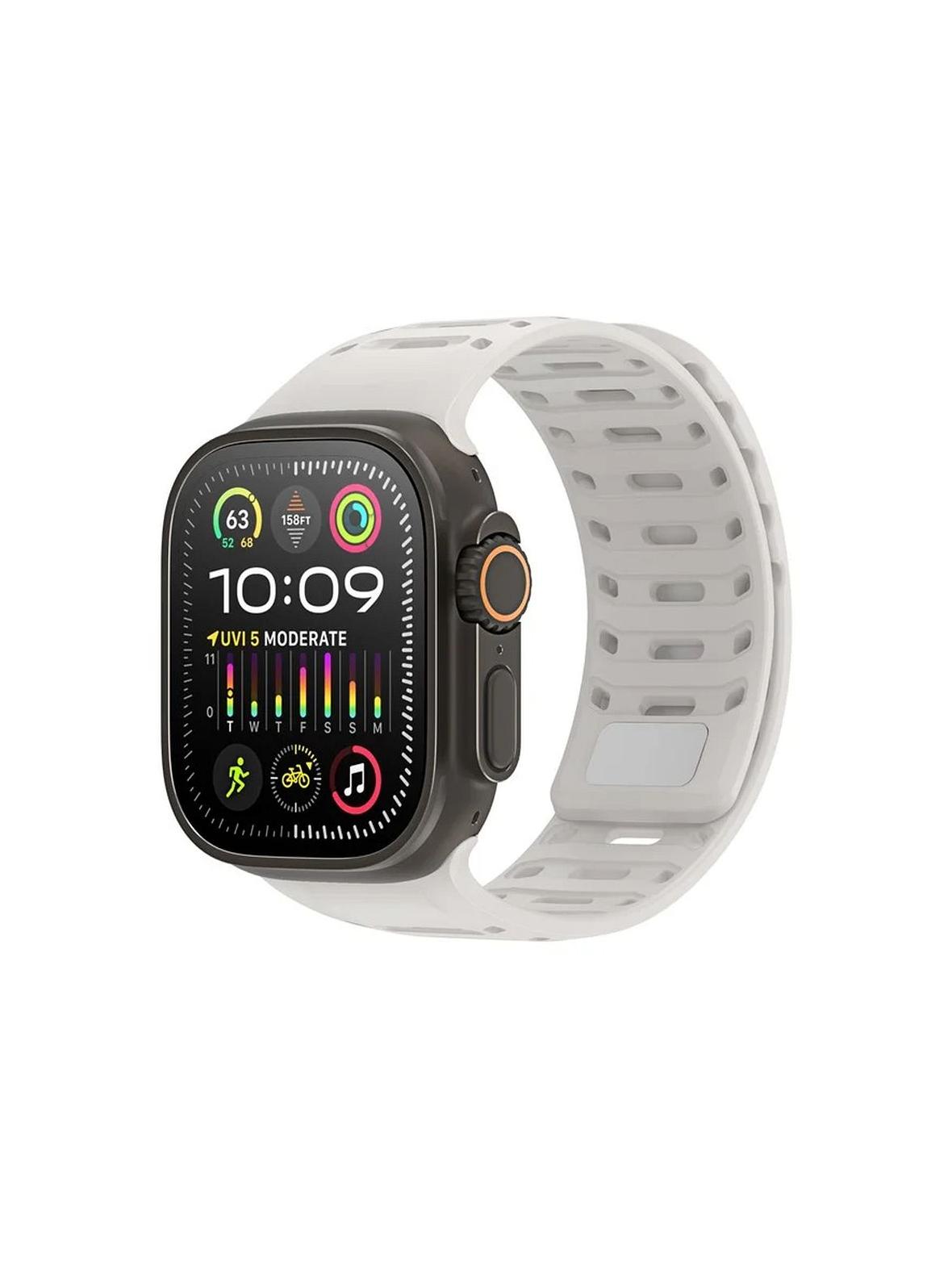 DUX DUCIS pasek CS magnetyczny silikonowy do Apple Watch 42/44/45/46/49 mm szary