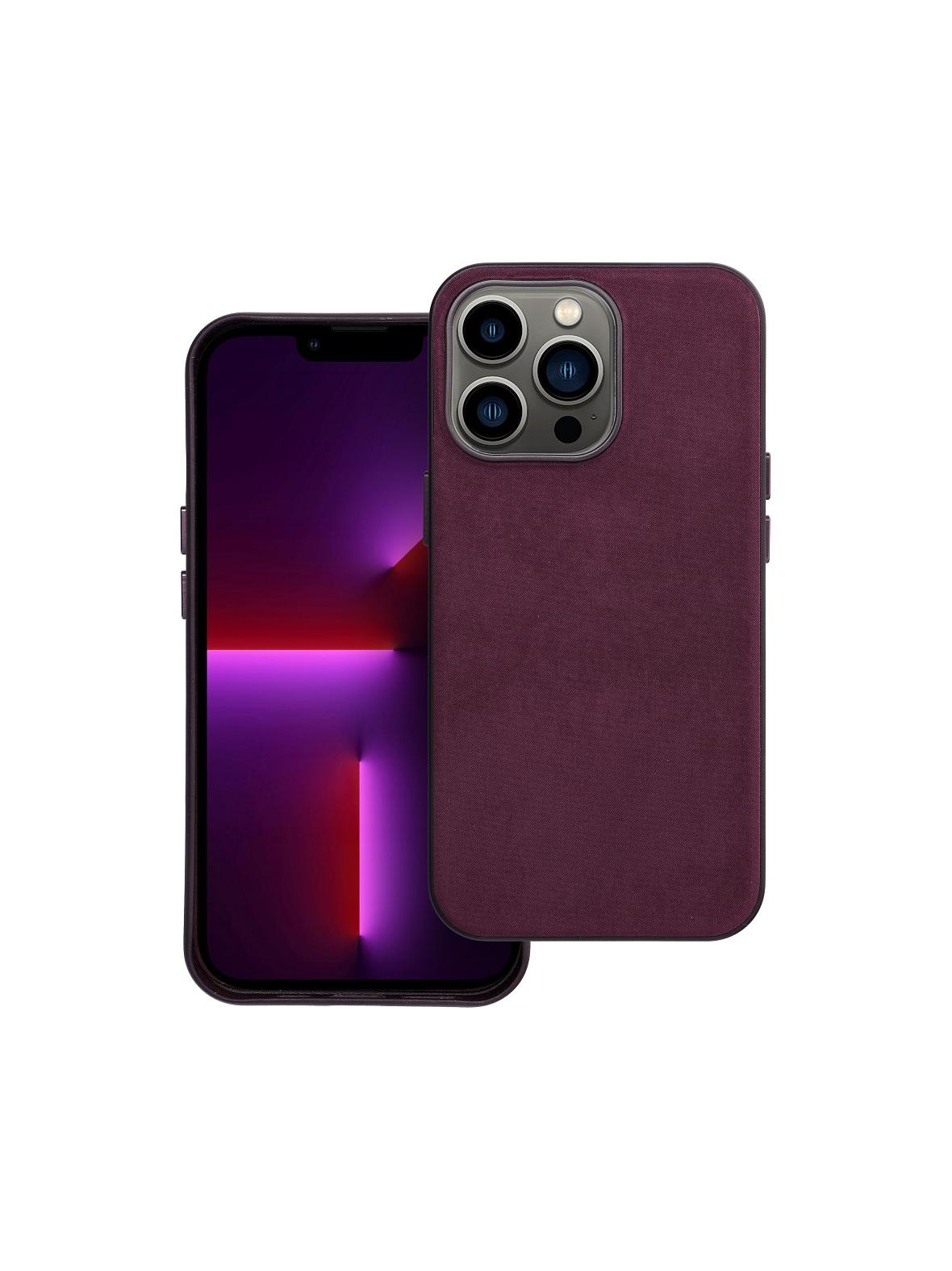 Futerał WOVEN MAG COVER kompatybilny z MagSafe do IPHONE 13 Pro burgundowy