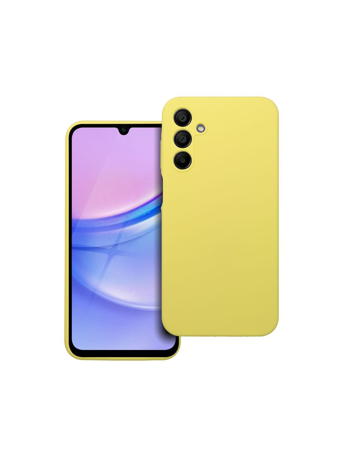 Futerał SILICONE 2mm do SAMSUNG A15 5G / A15 4G żółty